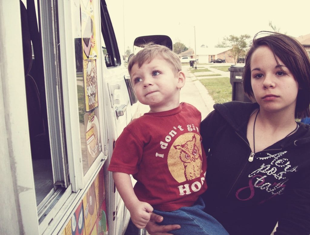 Just then, the Ice Cream Man came, and Destiny was not too happy about it. Especially since she told us just last week she would buy us all ice cream if he ever came in our lifetime.