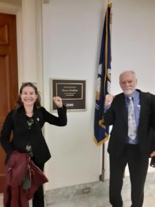John Koeferl and Daneeta in front of Rep. Scalise's office in D.C.